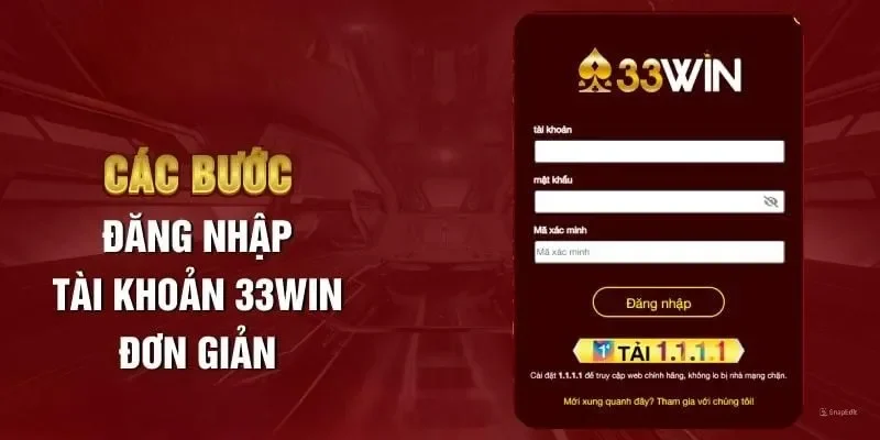 Hướng dẫn đăng nhập 33Win chi tiết cho hội viên