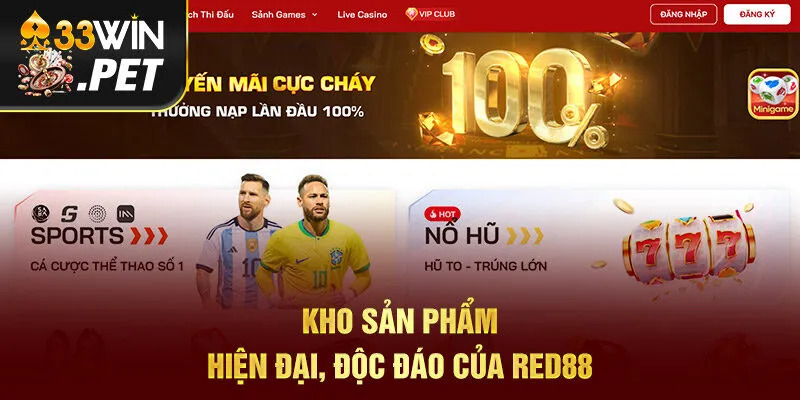 Kho sản phẩm hiện đại, độc đáo của Red88